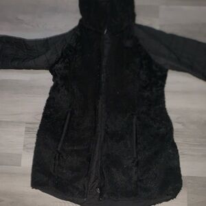 The North Face Women's Black Teddy Jacket with Quilted Sleeves